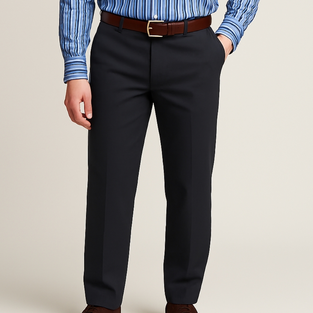 Eddie Bauer Wrinkle Free Gray Khaki Pants Classic Fit 32x32